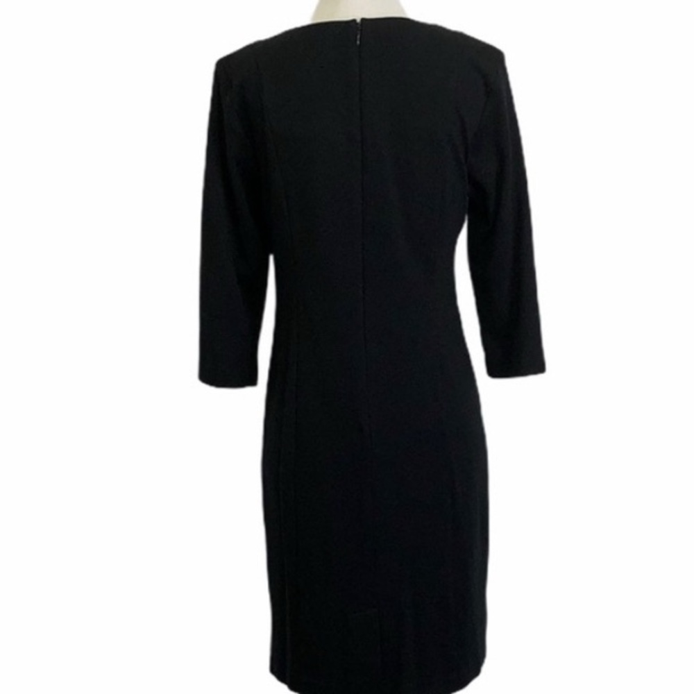Chico's Black Dress with Leopard Print Panel Size 1.5 (8-10) - Picture 10 of 10